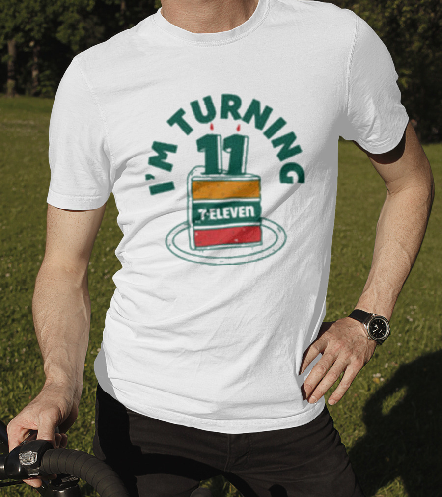 I'M TURNING 11 7-ELEVEN BIRTHDAY CAKE SLICE T-Shirt