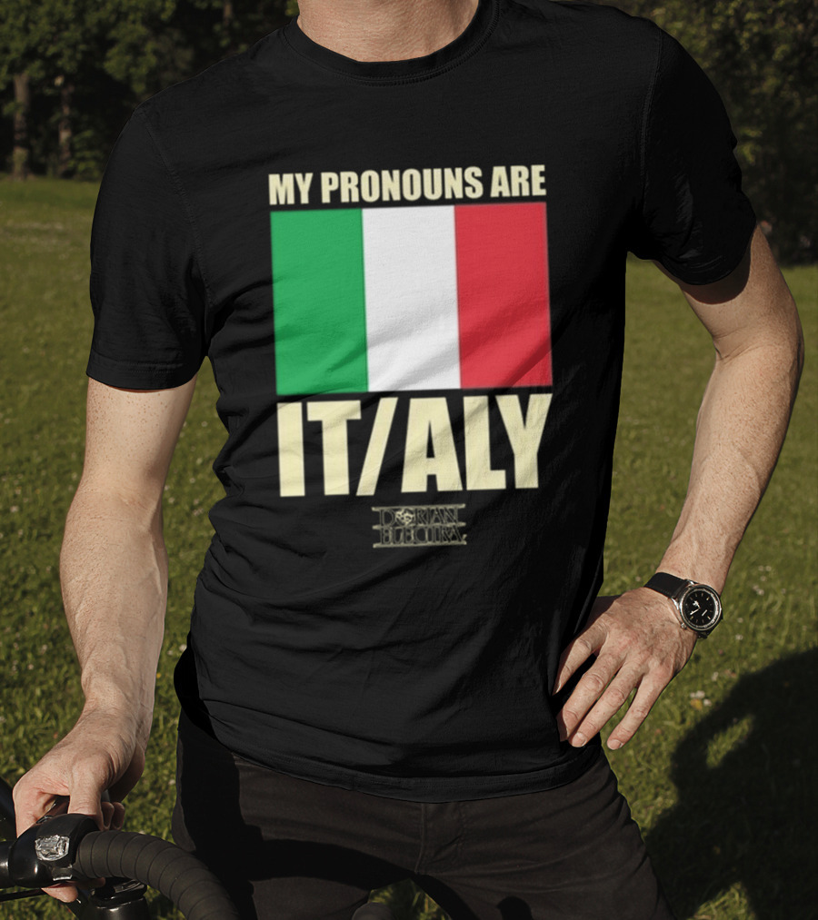 Dorian Electra My Pronouns Are Italy IT/ALY Italian Flag T-Shirt