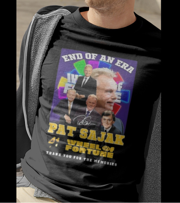 End Of An Era Pat Sajak 41 Wheel Of Fortune Thank You For The Memories T-Shirt