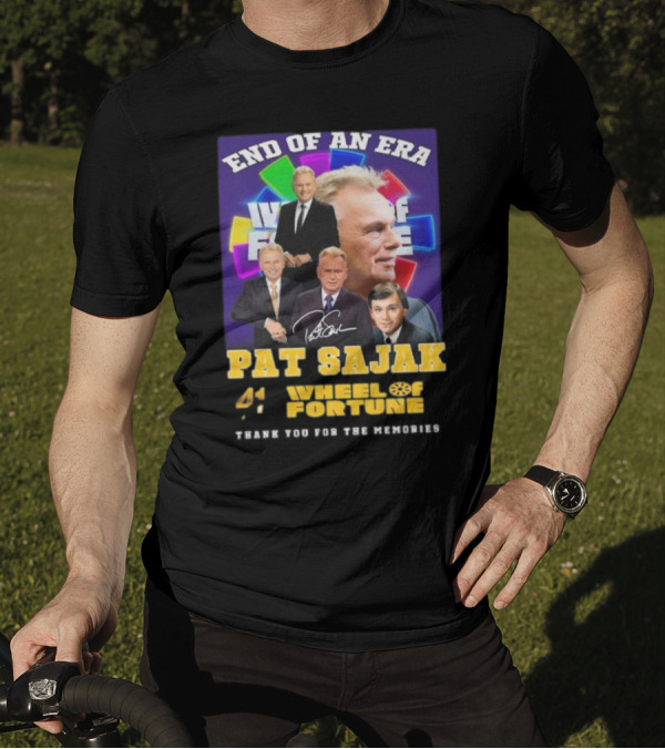 End Of An Era Pat Sajak 41 Wheel Of Fortune Thank You For The Memories T-Shirt