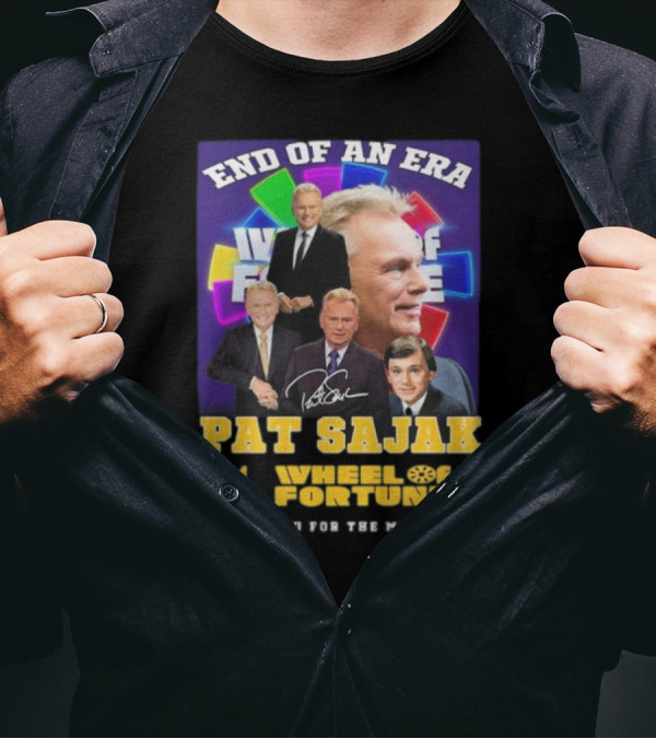 End Of An Era Pat Sajak 41 Wheel Of Fortune Thank You For The Memories T-Shirt