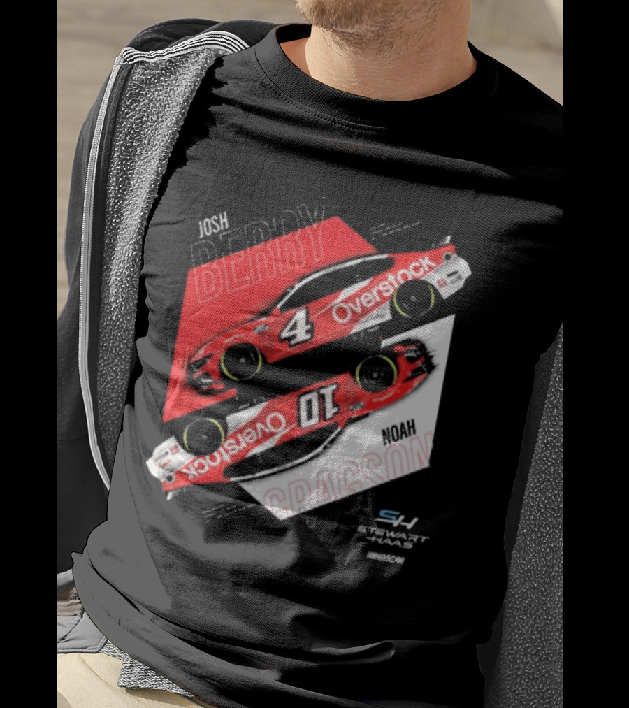 Josh Berry Noah Gragson Overstock Stewart-Haas Racing Car Designs NASCAR T-Shirt