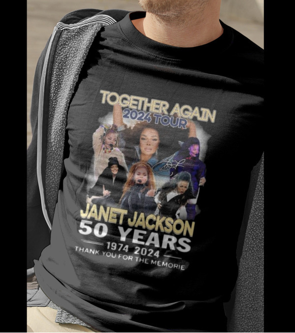 Together Again 2024 Tour Janet Jackson 50 Years 1974-2024 Thank You For The Memories T-Shirt