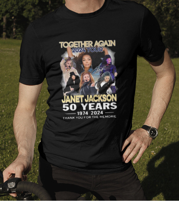 Together Again 2024 Tour Janet Jackson 50 Years 1974-2024 Thank You For The Memories T-Shirt