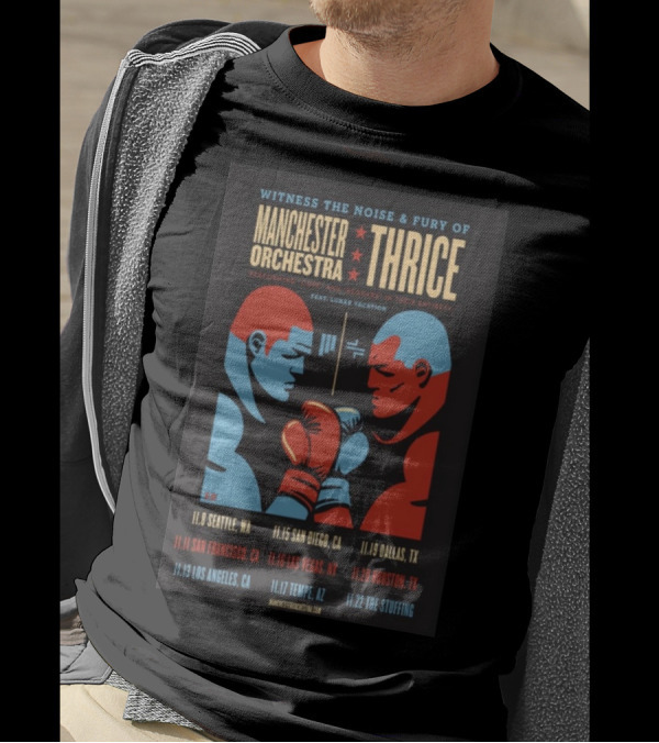 Witness The Noise And Fury Of Manchester Orchestra Thrice November 2024 Tour Featuring Luna Vacation T-Shirt