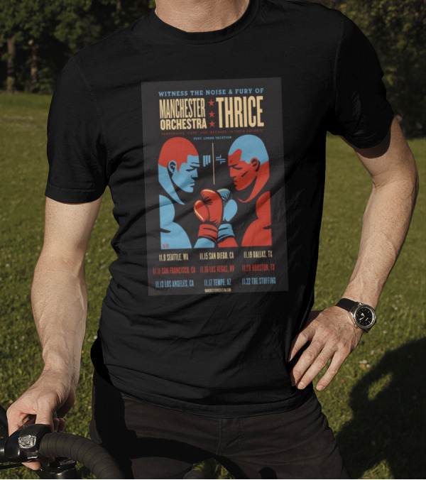 Witness The Noise And Fury Of Manchester Orchestra Thrice November 2024 Tour Featuring Luna Vacation T-Shirt
