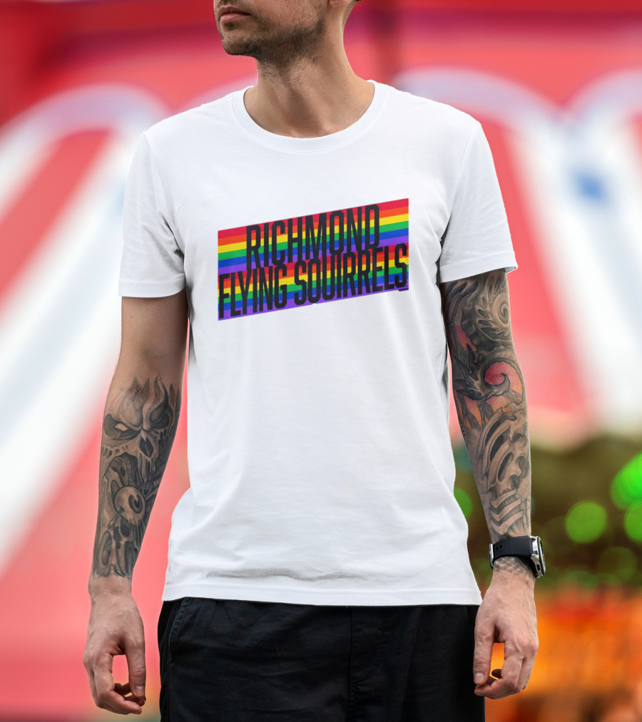 Richmond Flying Squirrels Pride Rainbow Stow T-Shirt