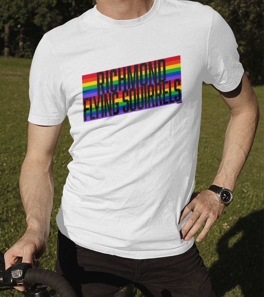 Richmond Flying Squirrels Pride Rainbow Stow T-Shirt