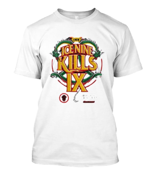 Ice Nine Kills IX Double Dragon Nine Times The Action INK Horror Inked T-Shirt