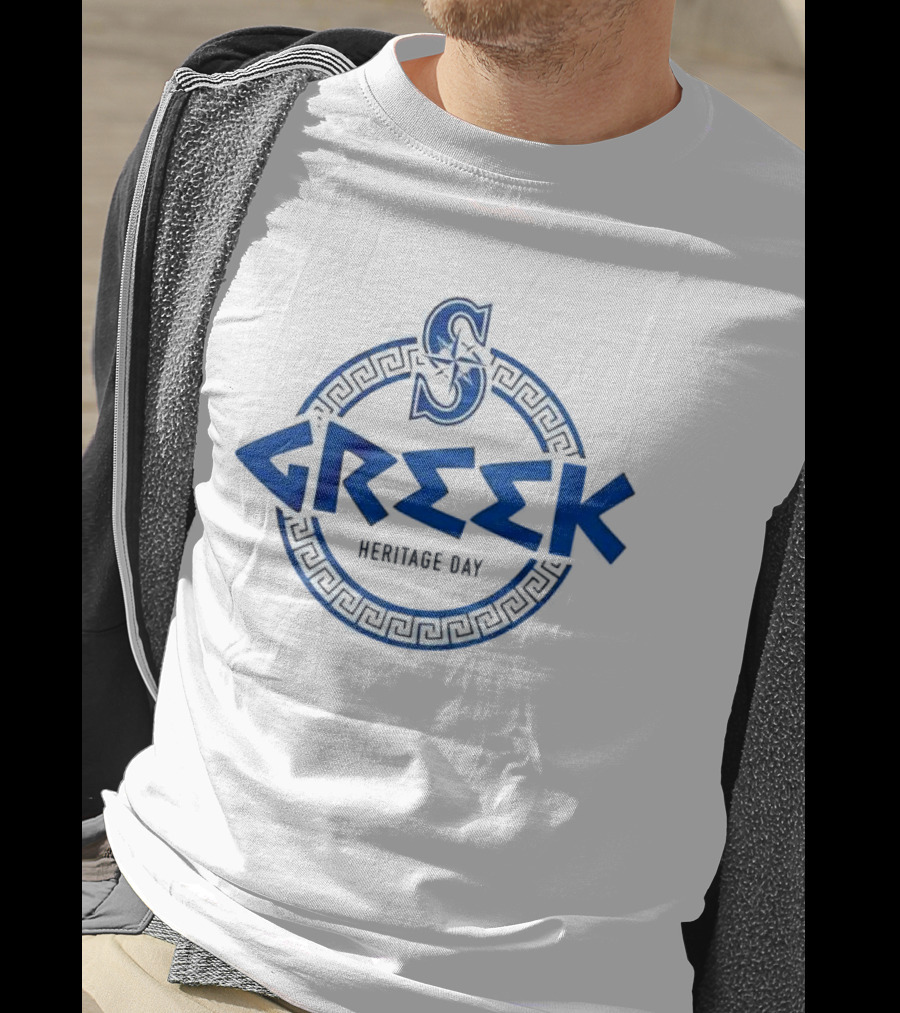 Mariners Greek Heritage Day Greek Chain T-Shirt