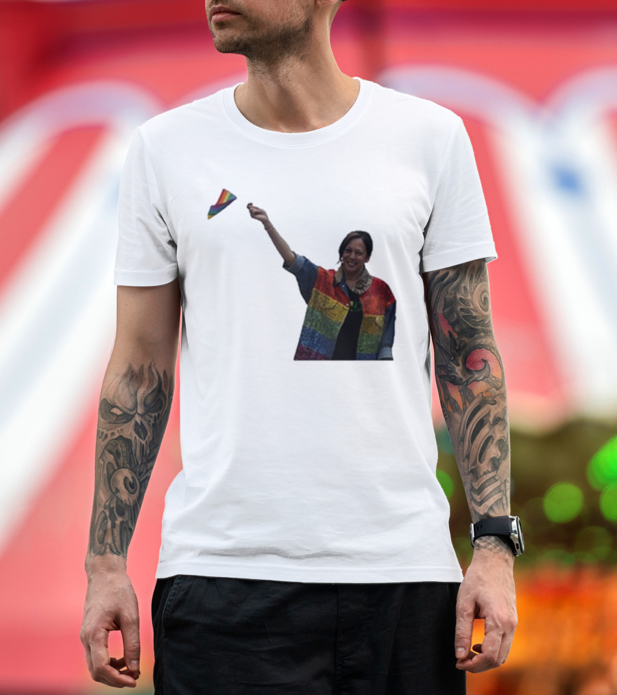 Joe Biden Kamala Harris Pride Rainbow Flag T-Shirt
