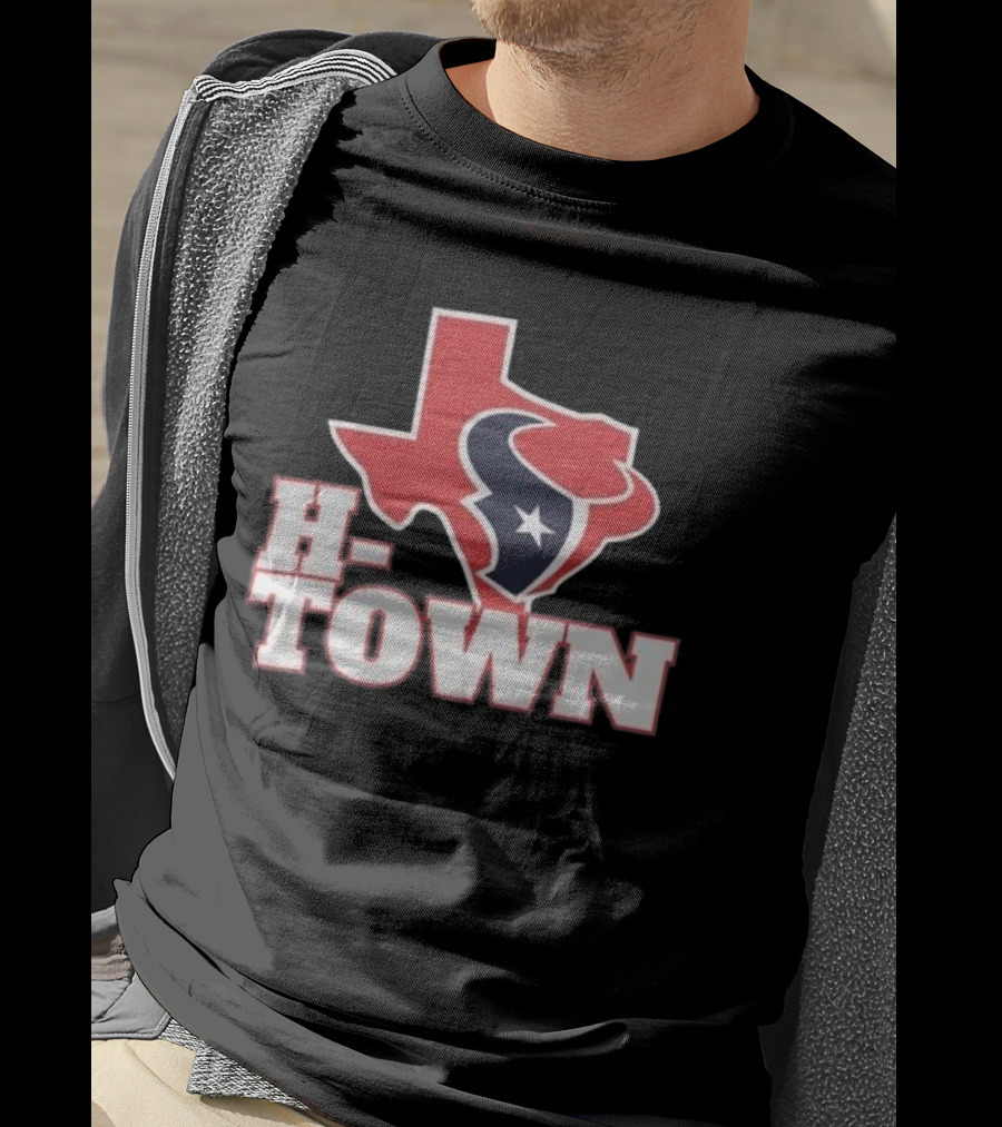 Houston Texans H-Town Texas Outline T-Shirt