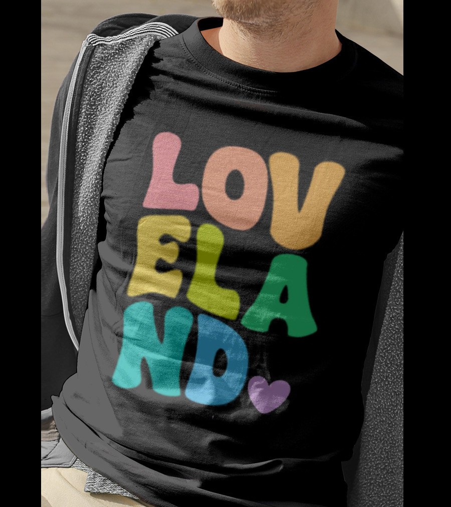 Loveland Rainbow Letters With Heart T-Shirt