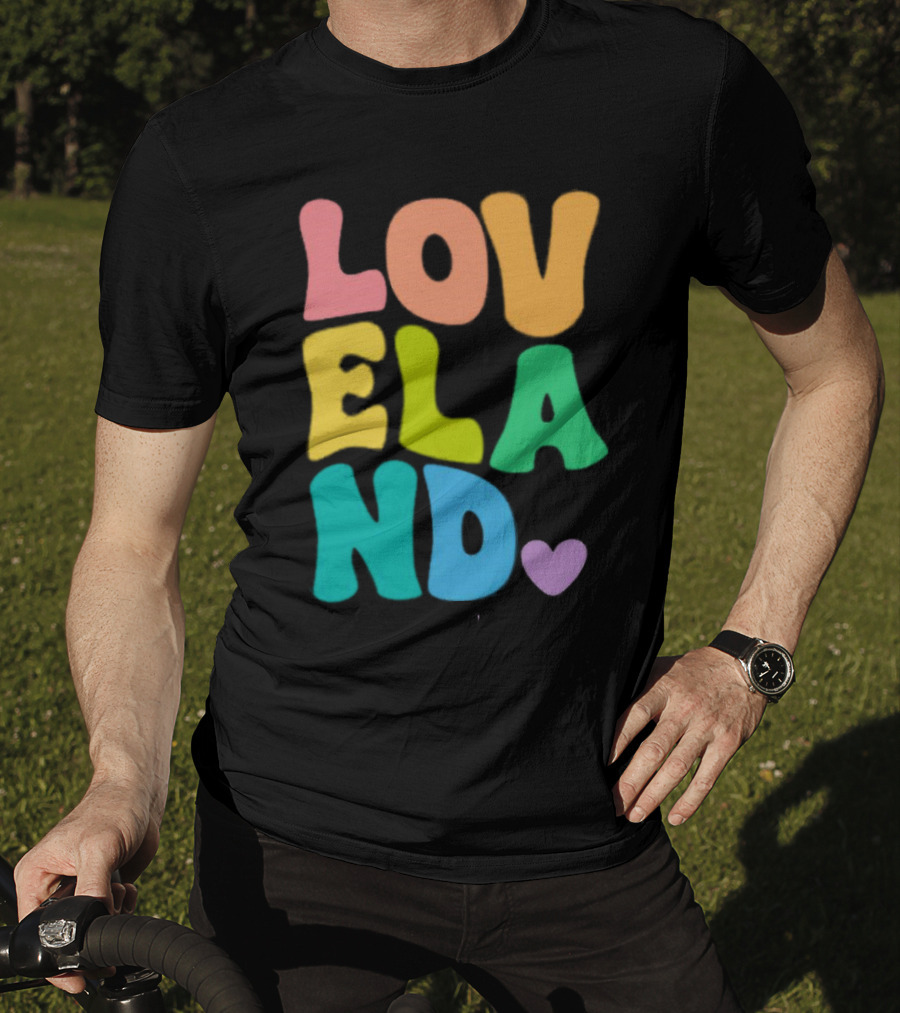 Loveland Rainbow Letters With Heart T-Shirt