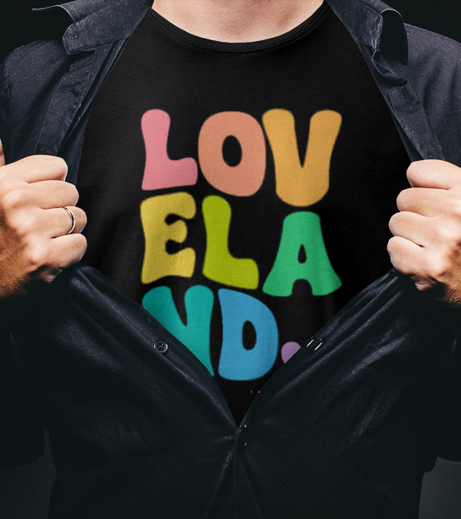 Loveland Rainbow Letters With Heart T-Shirt