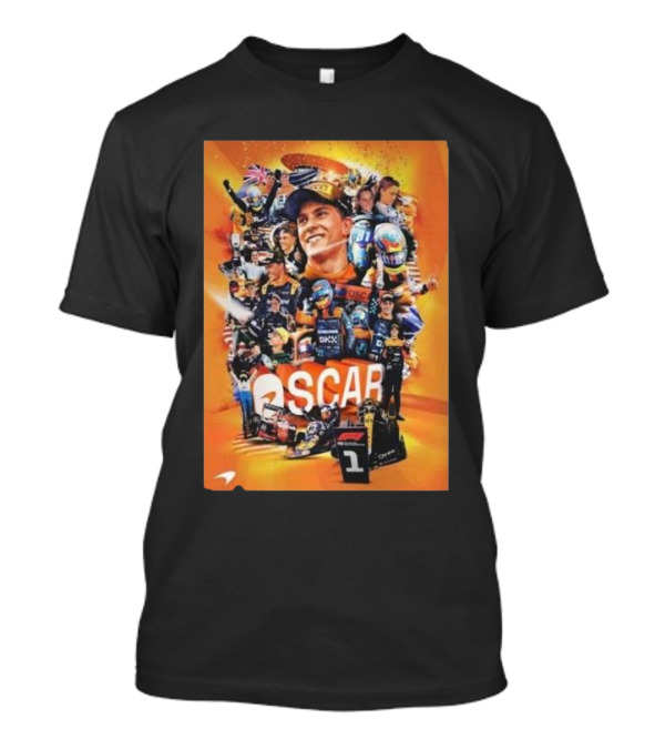 New Year 2024 F1 Oscar Piastri McLaren Season 2 Racing Montage T-Shirt