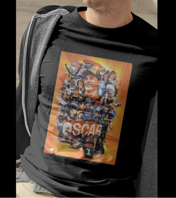 New Year 2024 F1 Oscar Piastri McLaren Season 2 Racing Montage T-Shirt