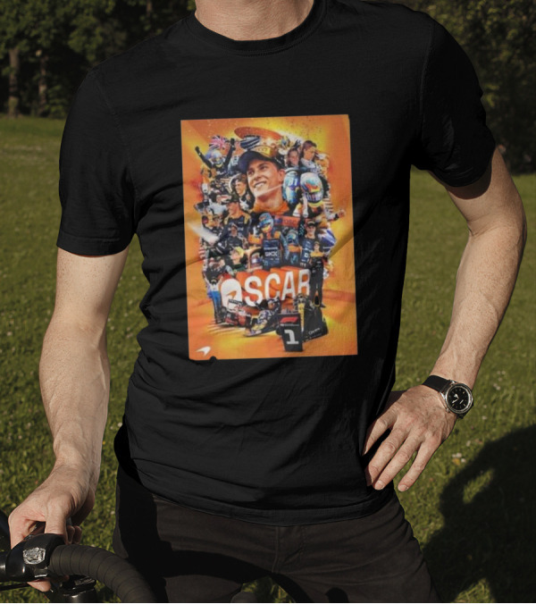New Year 2024 F1 Oscar Piastri McLaren Season 2 Racing Montage T-Shirt