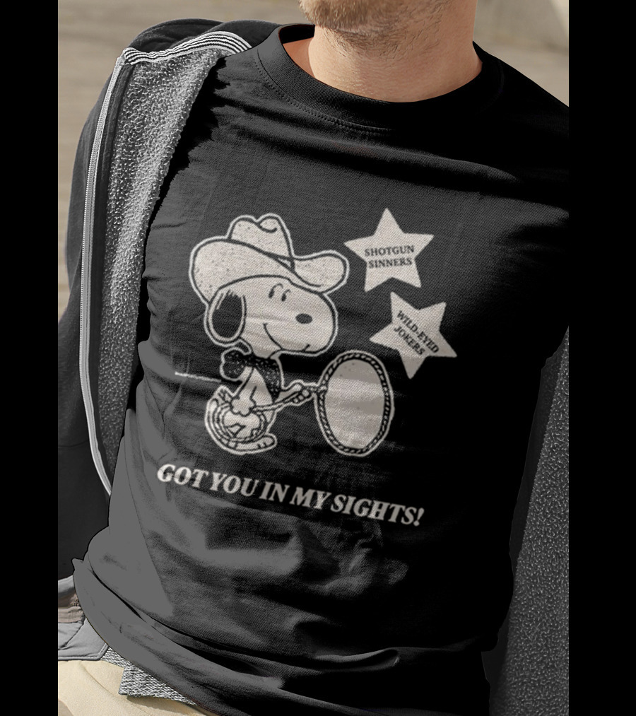 Shotgun Sinners Wild-Eyed Jokers Got You In My Sights T-Shirt