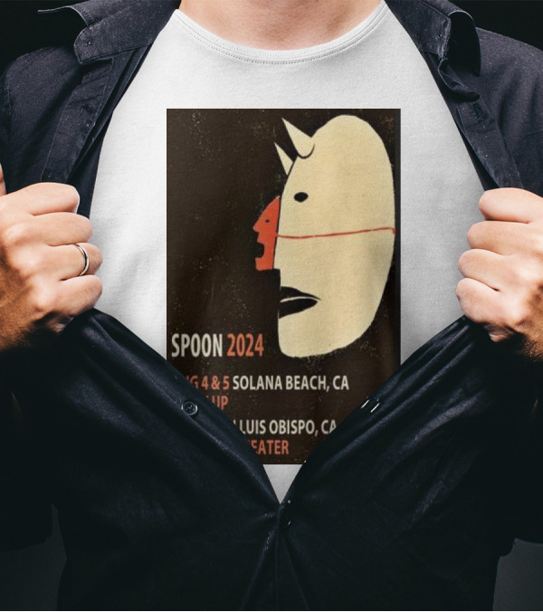 Spoon 2024 Aug 4-5 Solana Beach CA Belly Up Aug 6 San Luis Obispo Fremont Theater T-Shirt