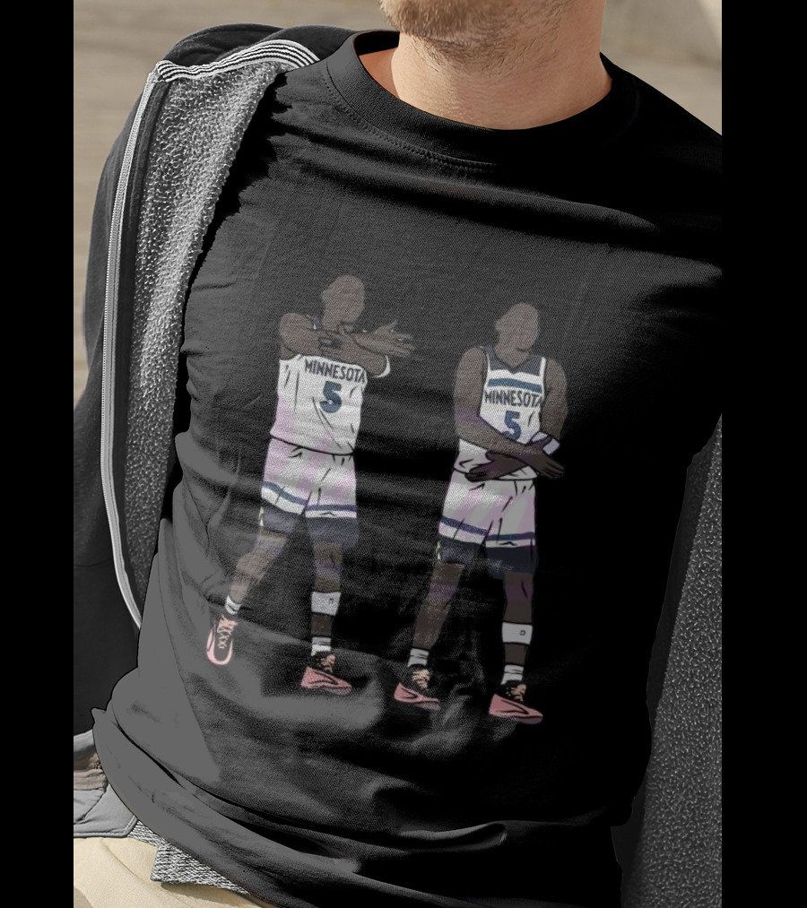 Minnesota Number 5 Chop Celebration Basketball Player Action T-Shirt