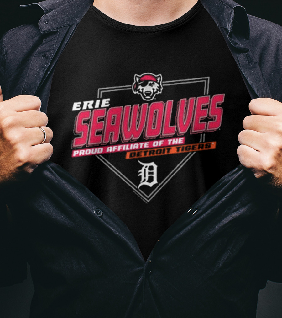 Erie Seawolves Proud Affiliate Of The Detroit Tigers Baseball T-Shirt