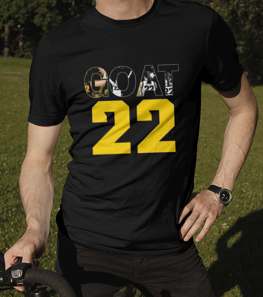 GOAT 22 Caitlin Clark Iowa Hawkeyes Basketball Player Iconic Number T-Shirt
