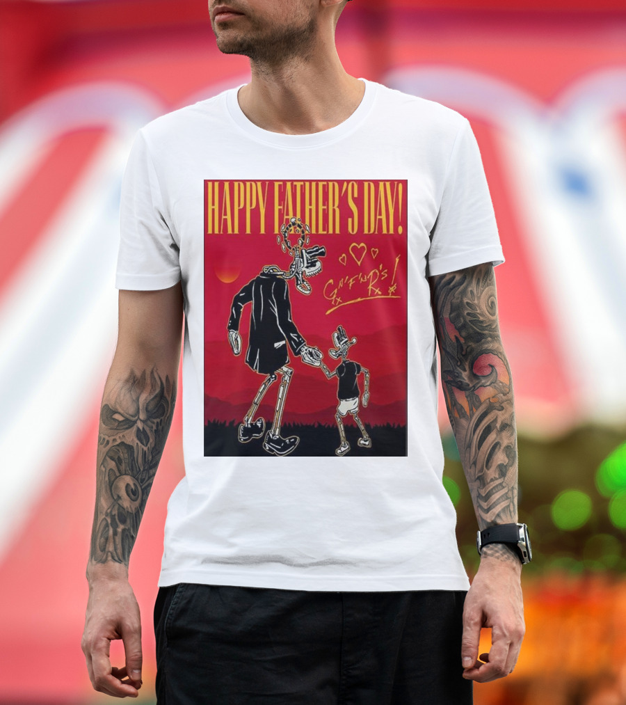 Happy Father’s Day Guns N' Roses Skeletons Art T-Shirt