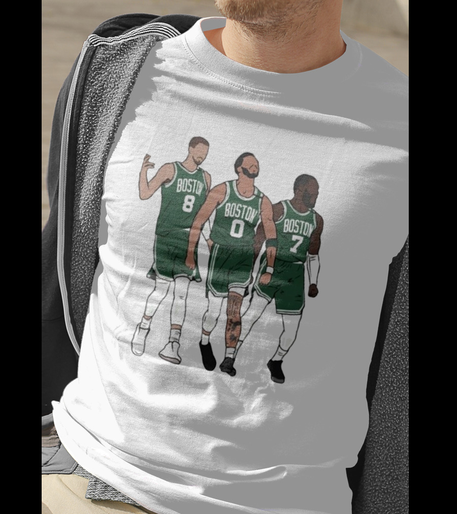 Bri Marie D Kristaps Porzingis Jayson Tatum Jaylen Brown Big 3 Boston Celtics T-Shirt