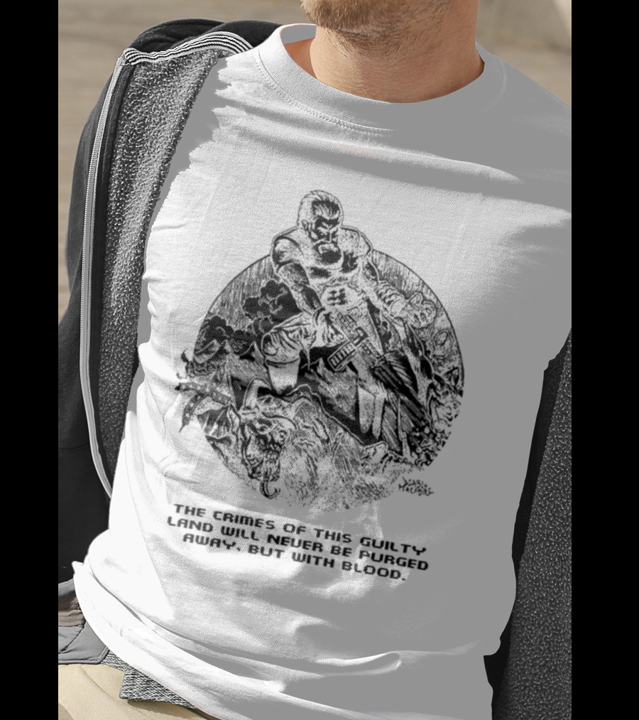 John Brown X Doom The Crimes Of This Guilty Land Will Never Be Purged Away But With Blood Comic T-Shirt