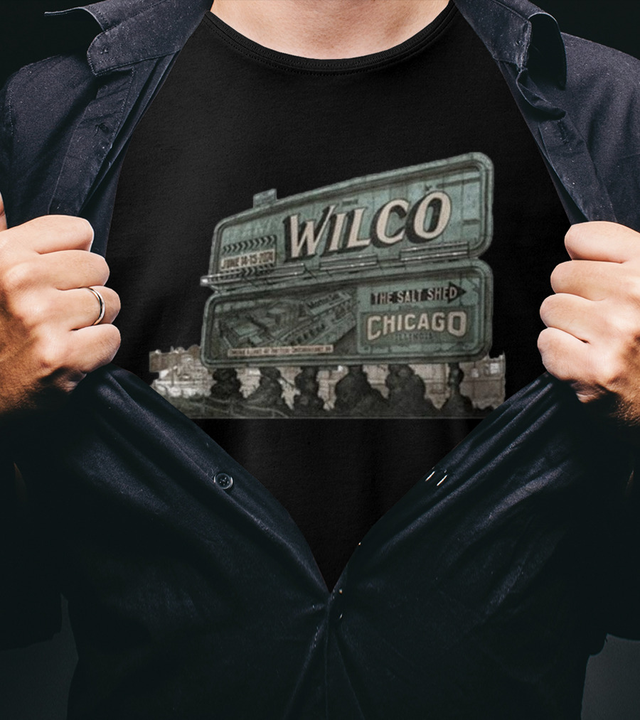 Wilco The Salt Shed Chicago June 14-15 Billboard T-Shirt