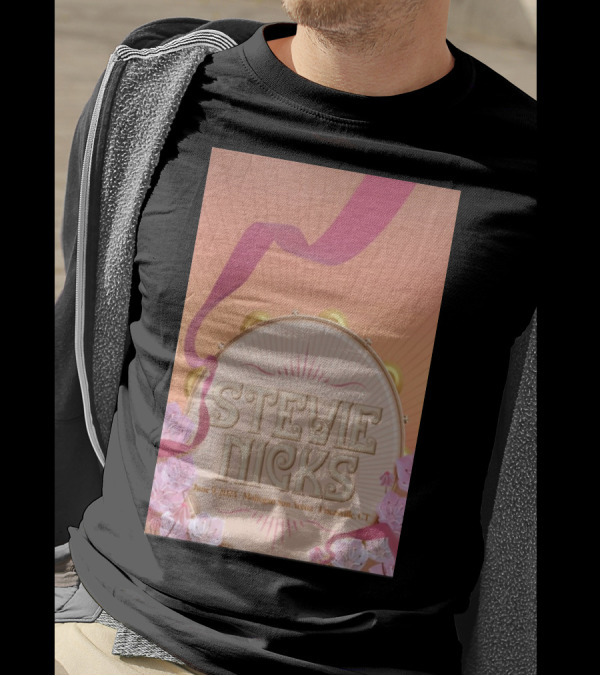 Stevie Nicks June 9 2024 Mohegan Sun Arena Uncasville CT Tambourine And Flowers T-Shirt