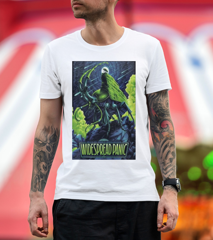 Widespread Panic June 21-23 2024 Red Rocks Amphitheatre Morrison CO Insect Creature and Rider T-Shirt
