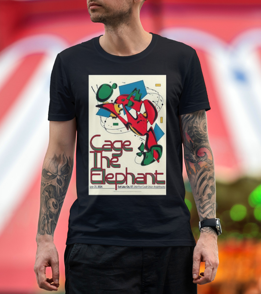 Cage The Elephant Salt Lake City Utah First Credit Union Amphitheatre June 20 T-Shirt