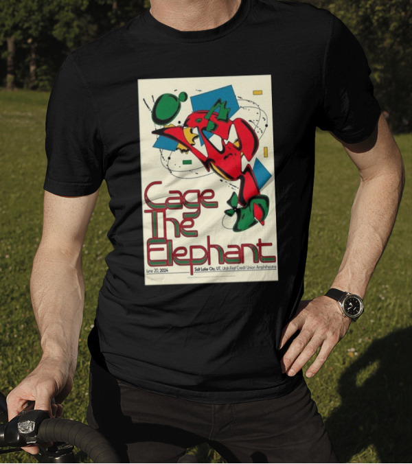 Cage The Elephant Salt Lake City Utah First Credit Union Amphitheatre June 20 T-Shirt