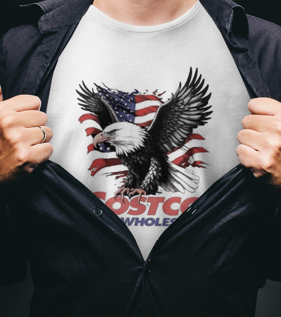 Costco Wholesale American Flag Eagle T-Shirt