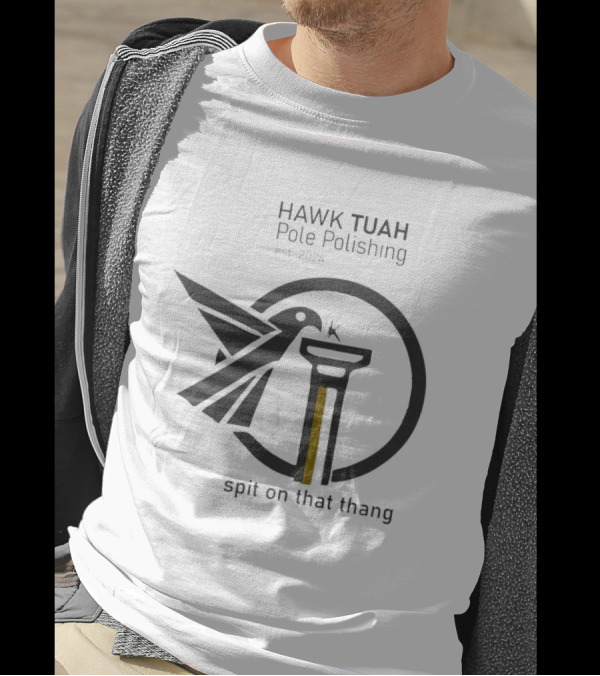 Hawk Tuah Pole Polishing Est 2024 Spit On That Thang Bird And Pillar T-Shirt