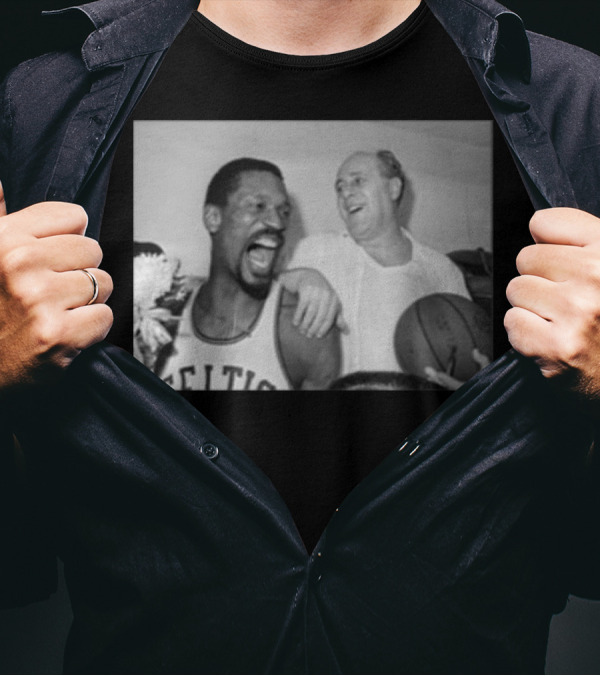 Joe Mazzulla Bill Russell Red Auerbach Celtics Basketball Champions T-Shirt