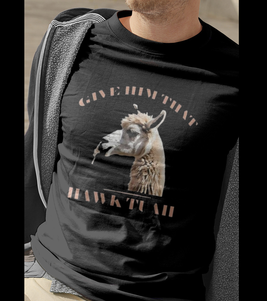 Give Him That Hawk Tuah Llama T-Shirt