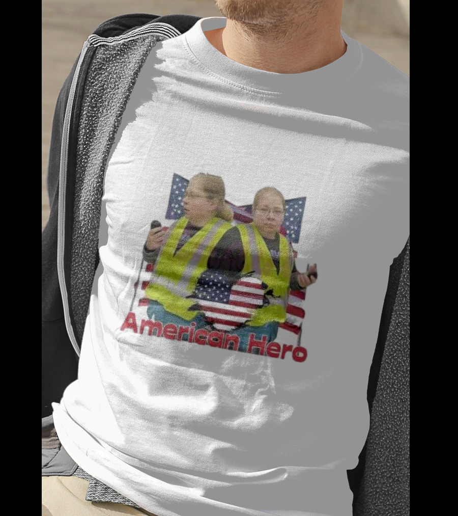 Gail Lewis American Hero Stars And Stripes Reflection T-Shirt