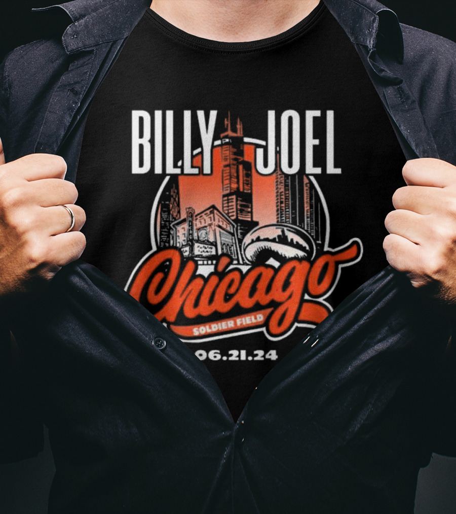 Billy Joel Chicago Soldier Field 06.21.24 T-Shirt