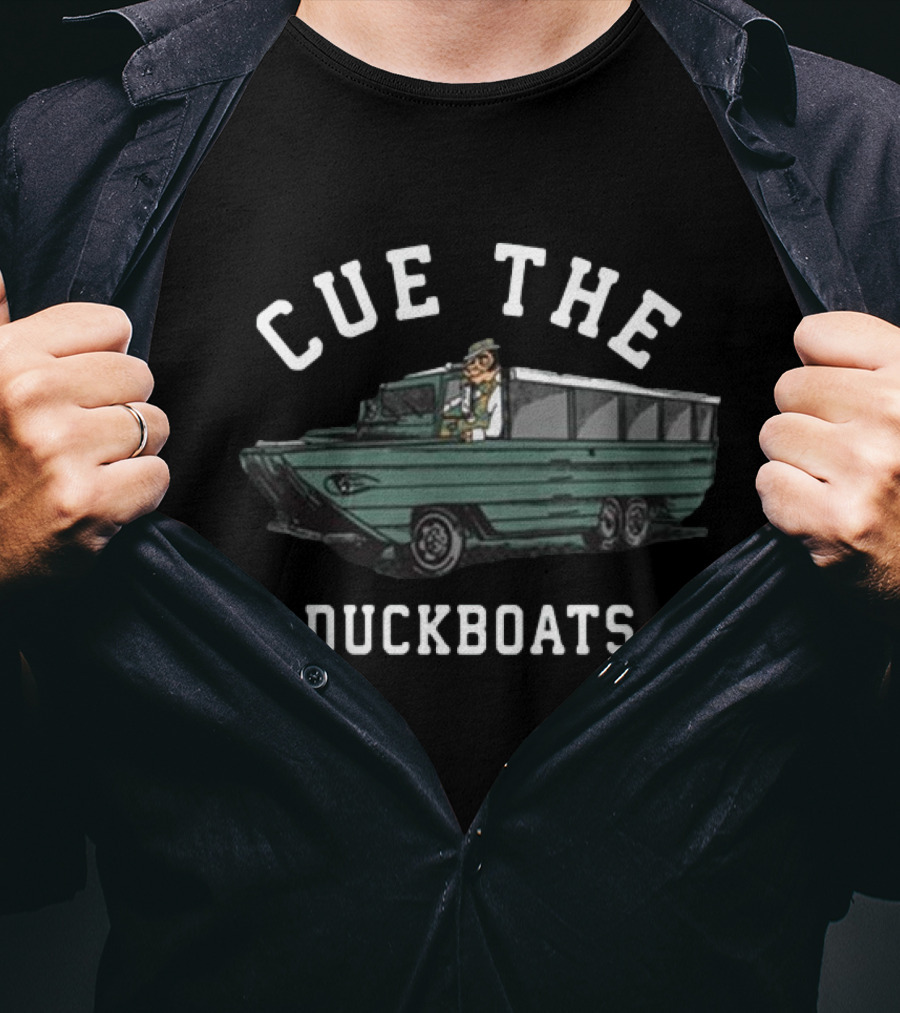 Cue The Duckboats Boston Celtics T-Shirt