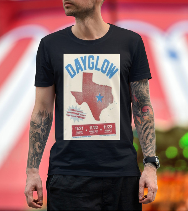 Premium T-Shirt: Dayglow Texas Tour Austin Parish Scoot Inn Stubbs November 21-23 T-Shirt Dayglow Texas Tour Austin Parish Scoot Inn Stubbs November 21-23 T-Shirt