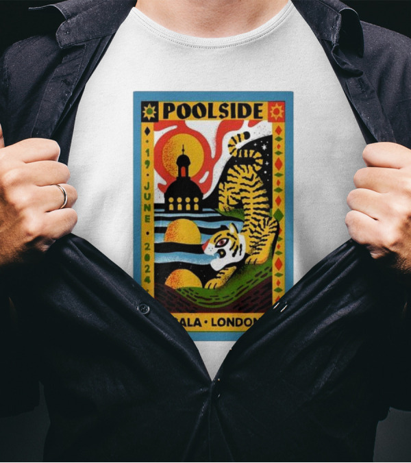 Poolside June 19 2024 Scala London Tiger T-Shirt