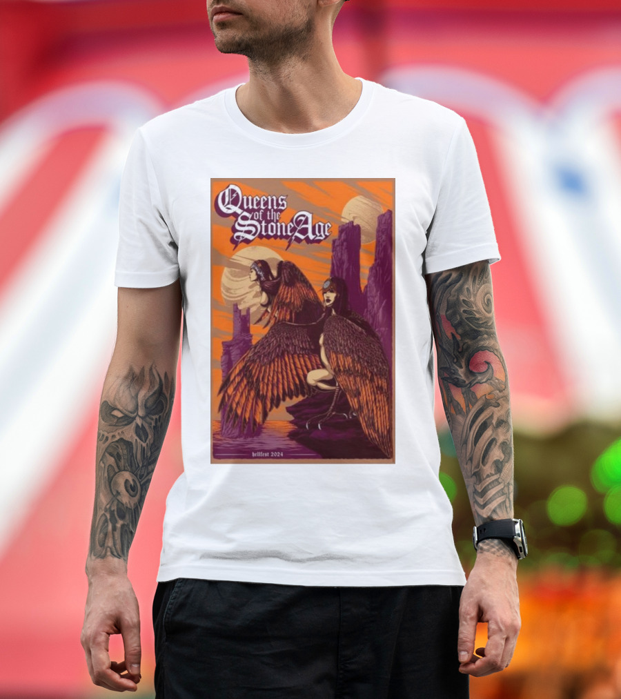 Queens Of The Stone Age Hellfest 2024 Mythical Infernopolis T-Shirt