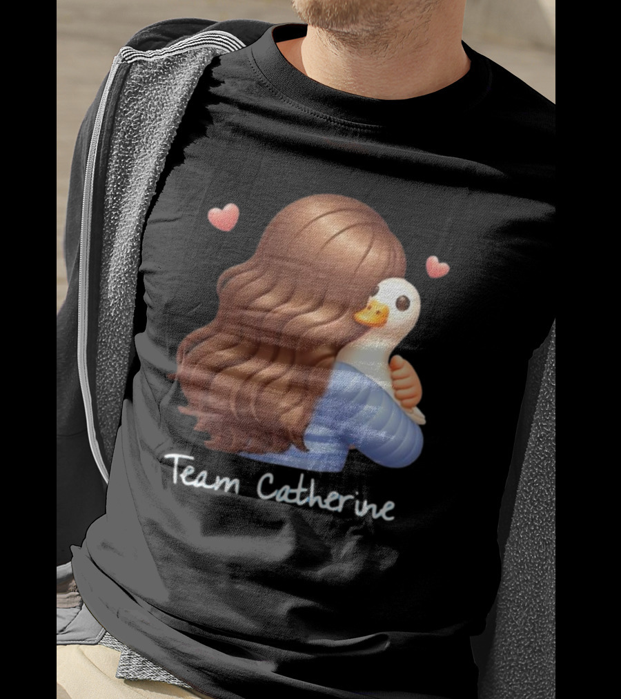 Team Catherine Real Housewives Recaps Duck Emoji Hearts T-Shirt