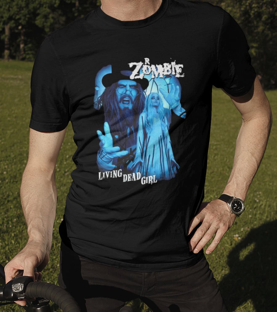 Rob Zombie Living Dead Girl Blue Gothic Horror T-Shirt