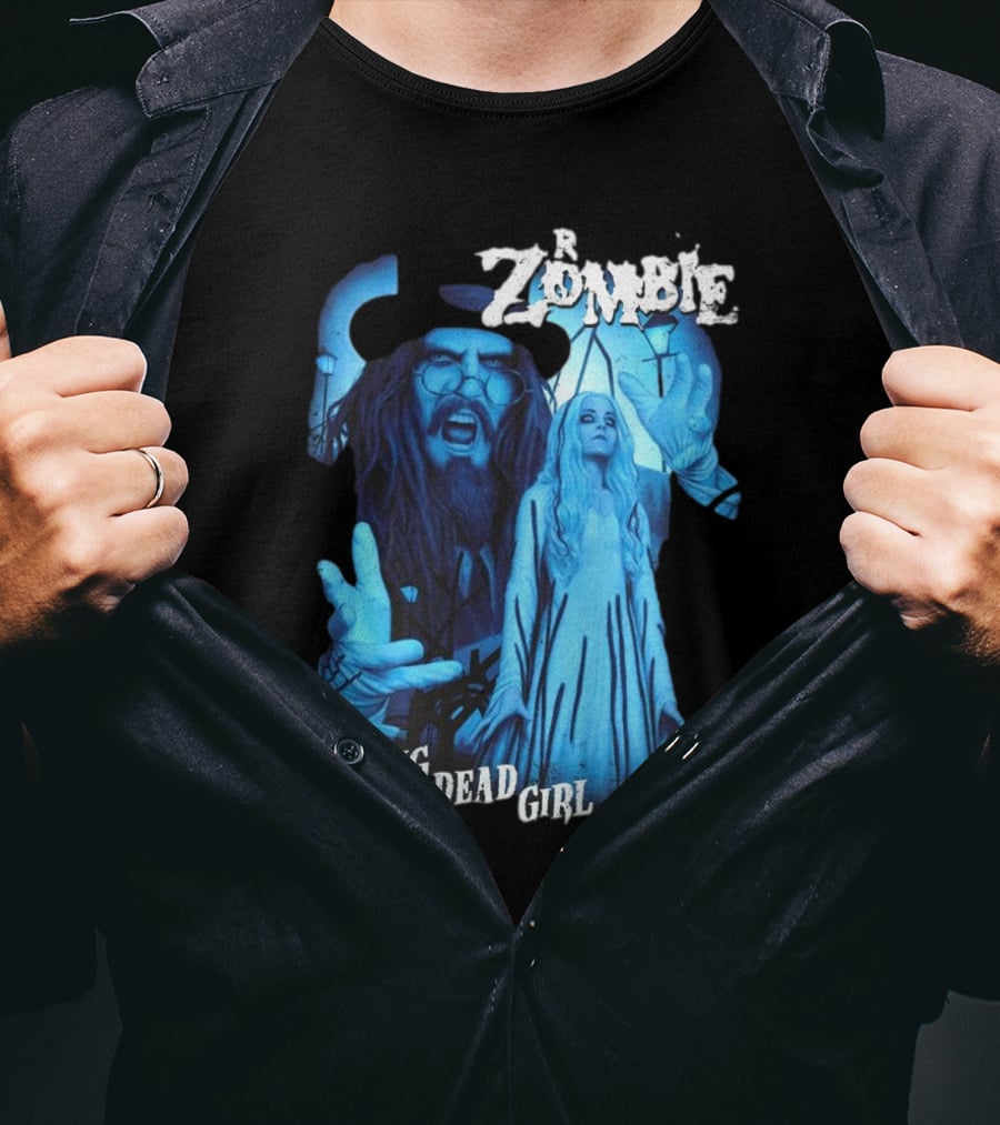 Rob Zombie Living Dead Girl Blue Gothic Horror T-Shirt