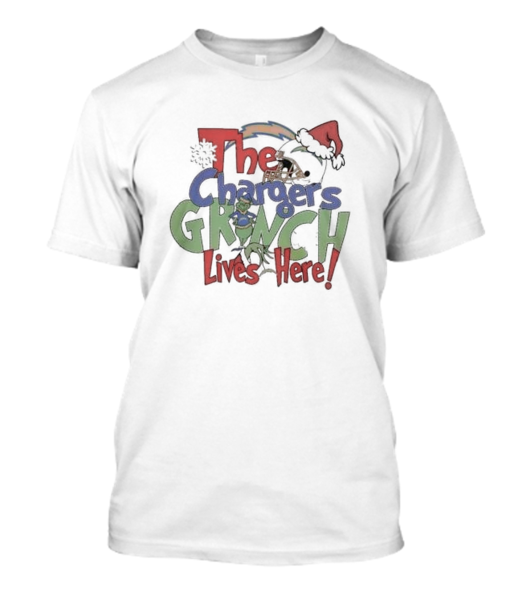 The Chargers Grinch Lives Here T-Shirt