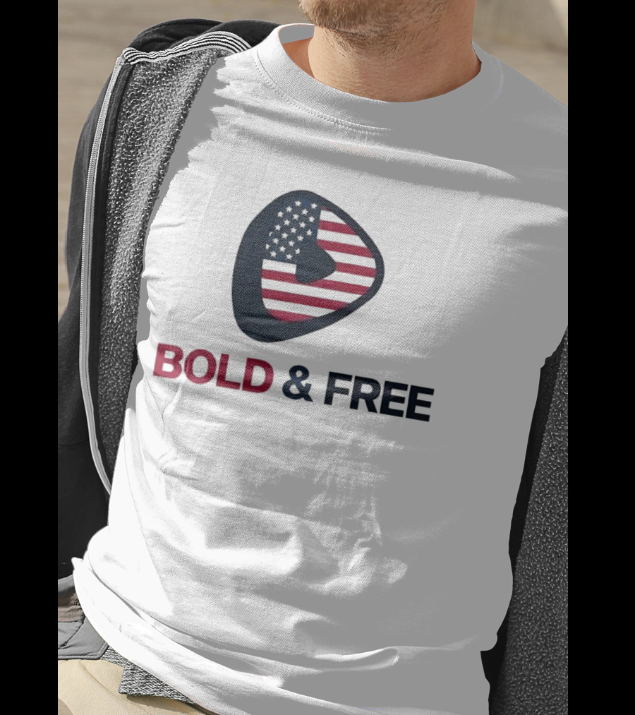 Bold And Free USA Rick Racela Flag T-Shirt